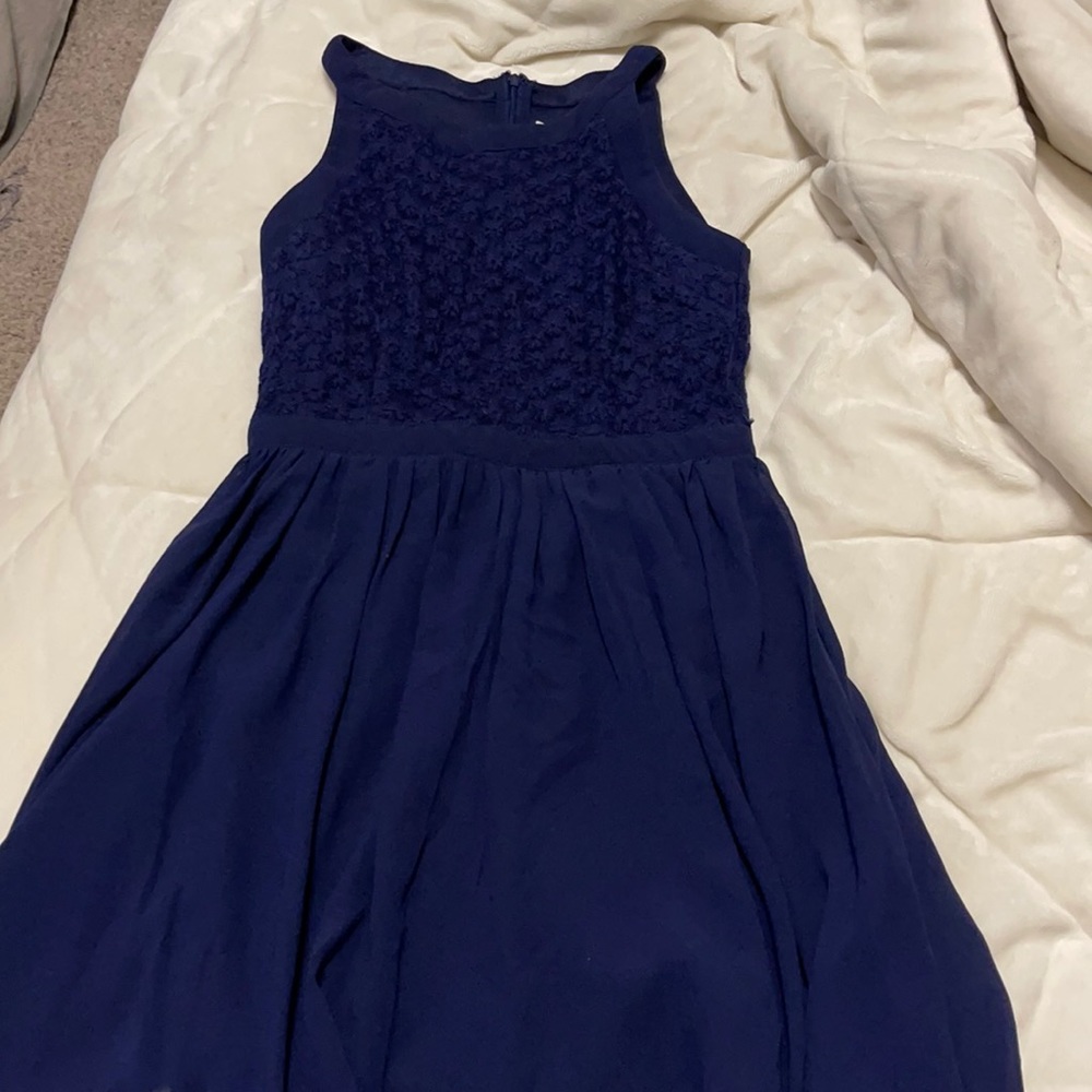 Blue dress with flower details